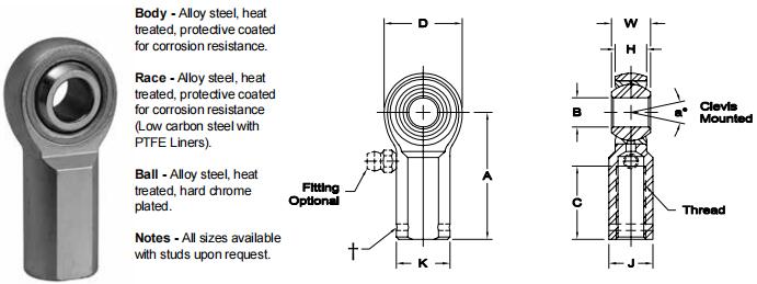 AURORAAG-16關(guān)節(jié)軸承圖紙