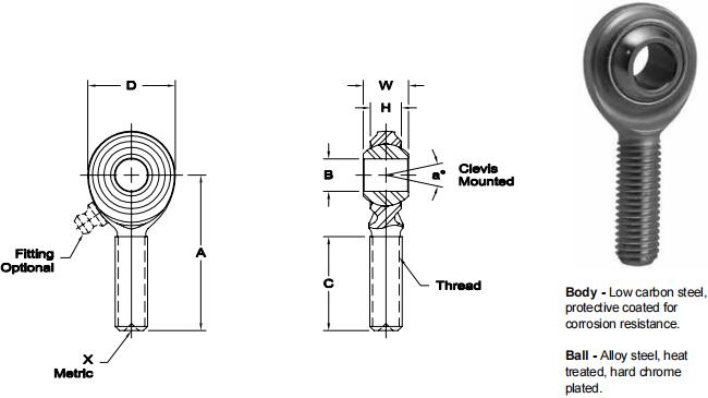 AURORACB-M5關節(jié)軸承圖紙