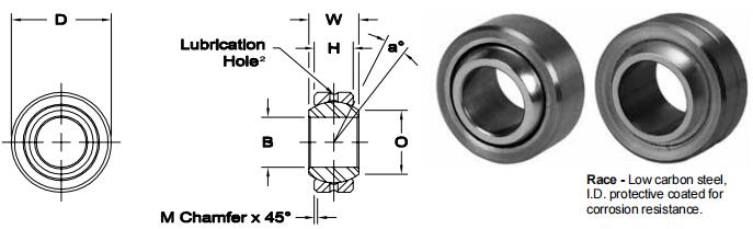 AURORACOM-4關(guān)節(jié)軸承圖紙