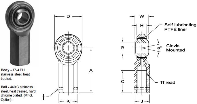 AURORACG-8ET關(guān)節(jié)軸承圖紙
