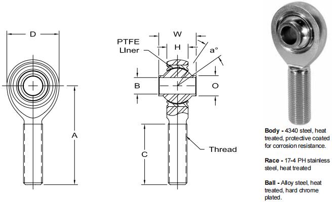 AURORAHXAM-3T關(guān)節(jié)軸承圖紙