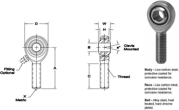 AURORAMBF-M14關(guān)節(jié)軸承圖紙