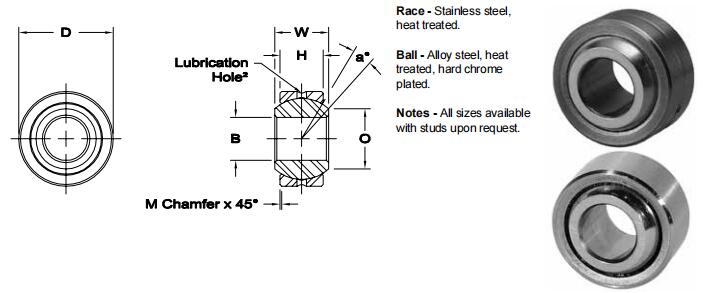 AURORASIB-3關(guān)節(jié)軸承圖紙